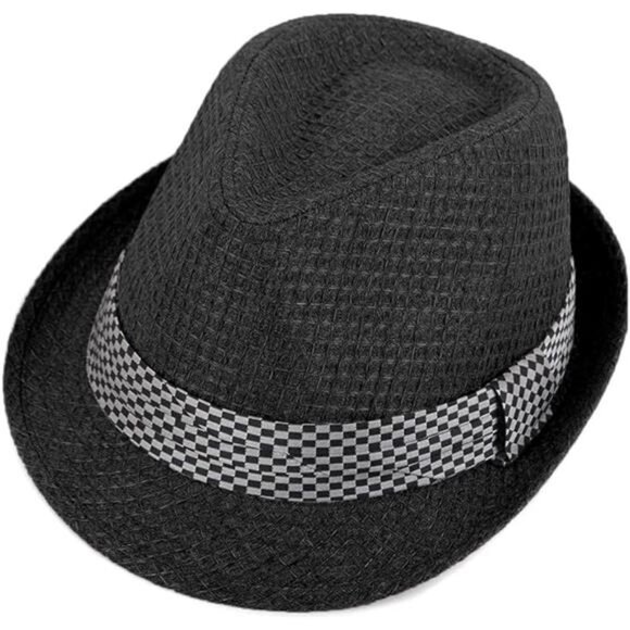 Unisex Short Brim Fedora -Hats for Men & Women + Straw Fedora Hats, Mesh Hats - Picture 8 of 8